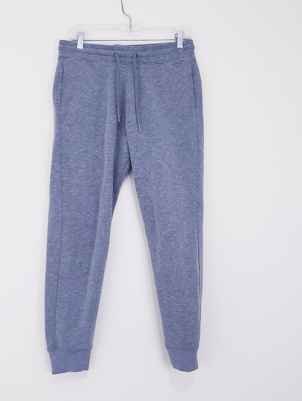 Hollister Mens Gray Fleece Lined Joggers Size Small Sweatpants Twill Slim